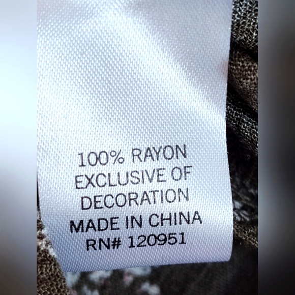 So Women's Maxi Dark Olive Floral Sundress | Size Medium - Picture 4 of 7